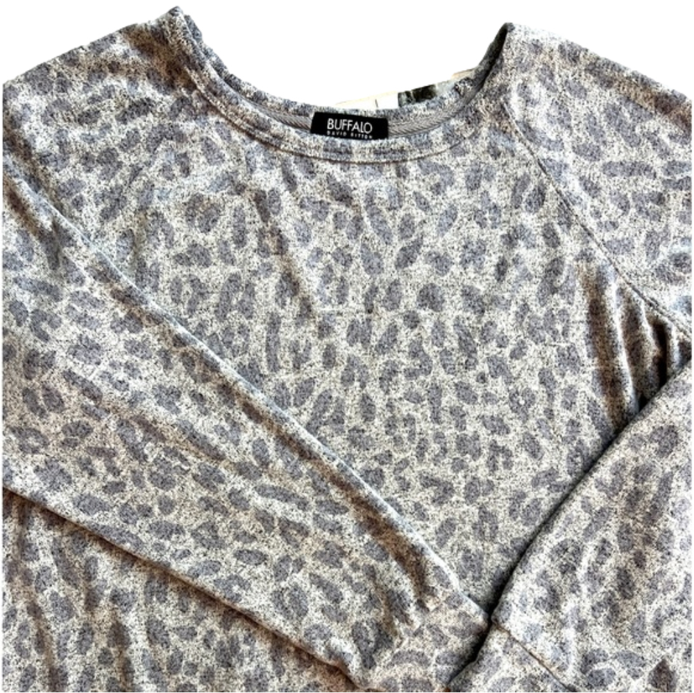 Buffalo David Bitton gray long sleeved sweater, size S